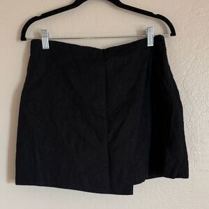 Abercrombie & Fitch Black Linen Mini Skirt
